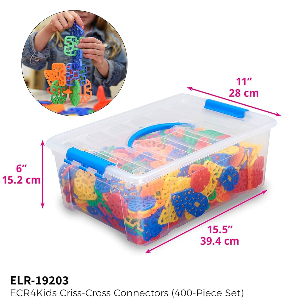 ECR4Kids Criss-Cross Connector Math Manipulatives Building